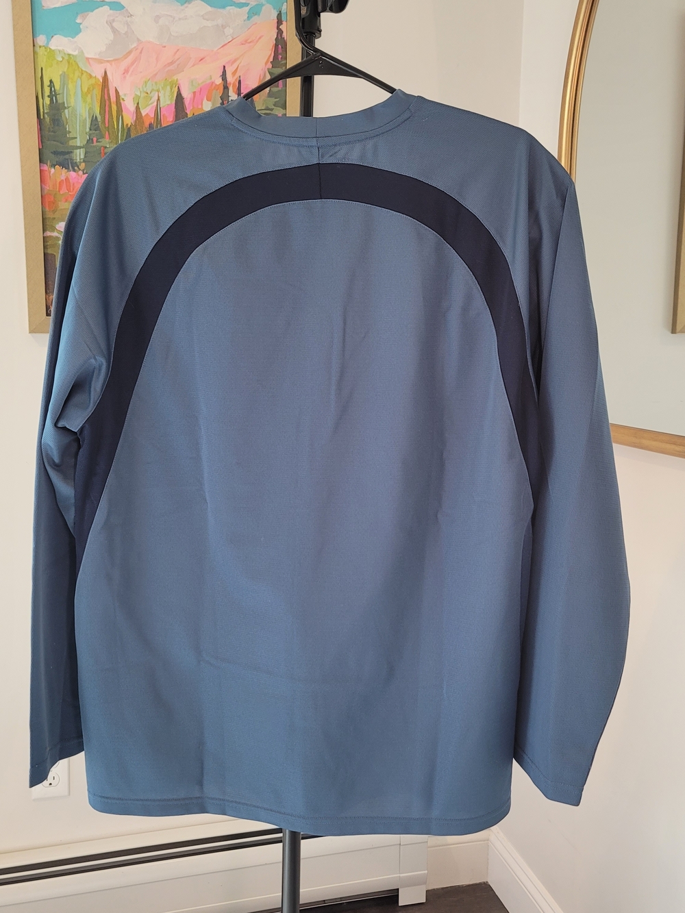 NIKE Long Sleeve Dri-FIT Crew Neck Shirt Slate Blue Men's Size XL - Picture 3 of 6